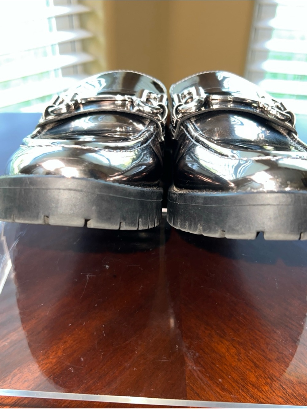 Bandolino Womens Franny Loafers Pewter Silver Sz 7M Preppy Career Academia - Picture 2 of 12